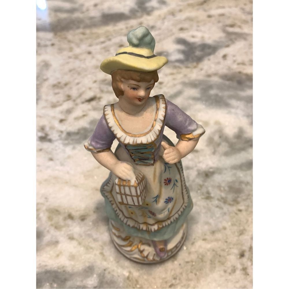 Vintage Porcelain FrenchโMaiden Lady Figurine Statue #keepsake